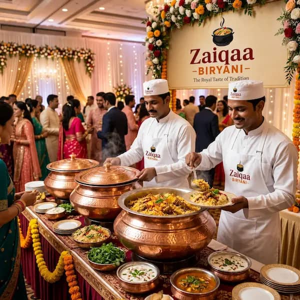 Bulk biryani order prepared for a wedding or family function